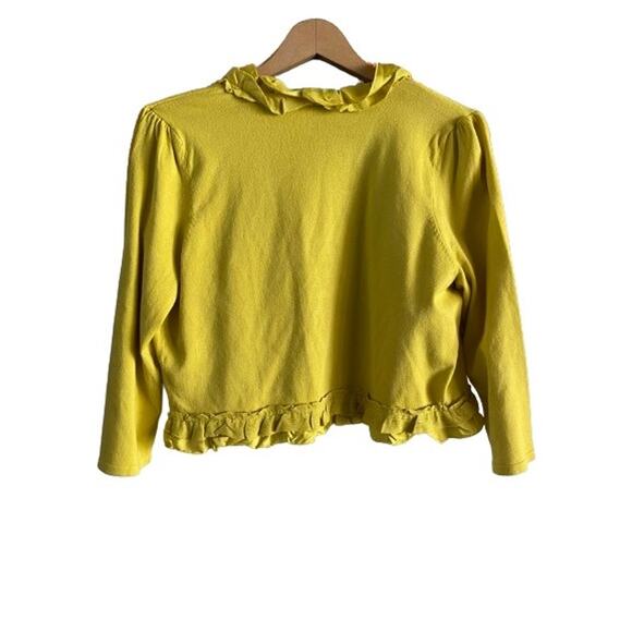NWT INC Electric Sun Open Ruffle Cardigan Sz‎ PL - Picture 2 of 8
